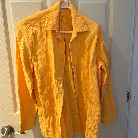 Linen shirt orange 2XS - Picture 1 of 2